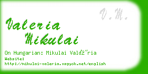 valeria mikulai business card